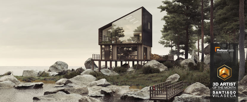 3D Lakeside Cabin