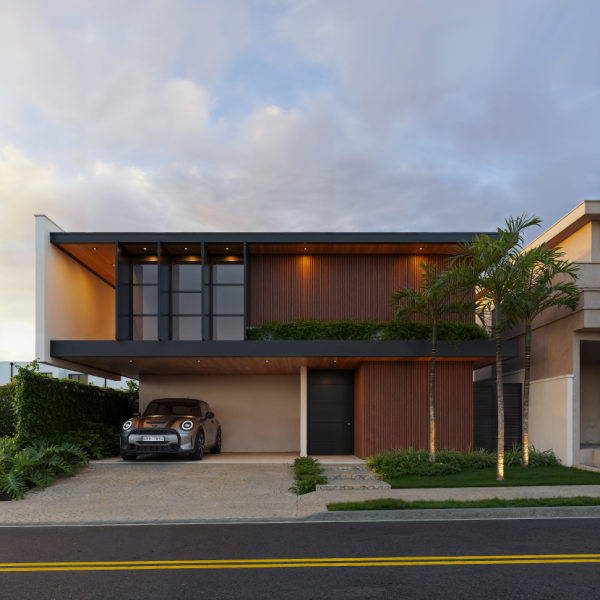 3D interpretation of the braun house by FARE and rendered at rebusfarm