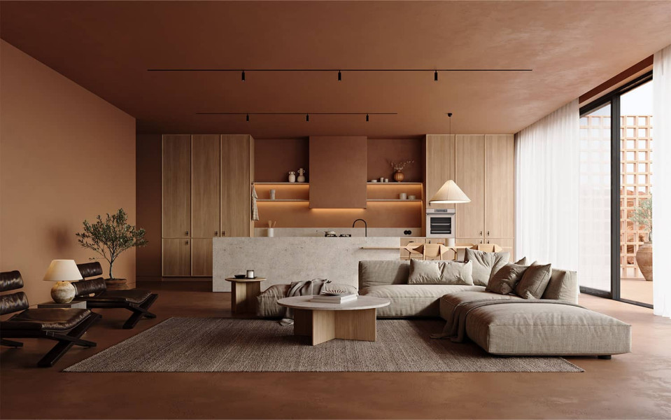 terra cotta archviz by Weronika Blitek