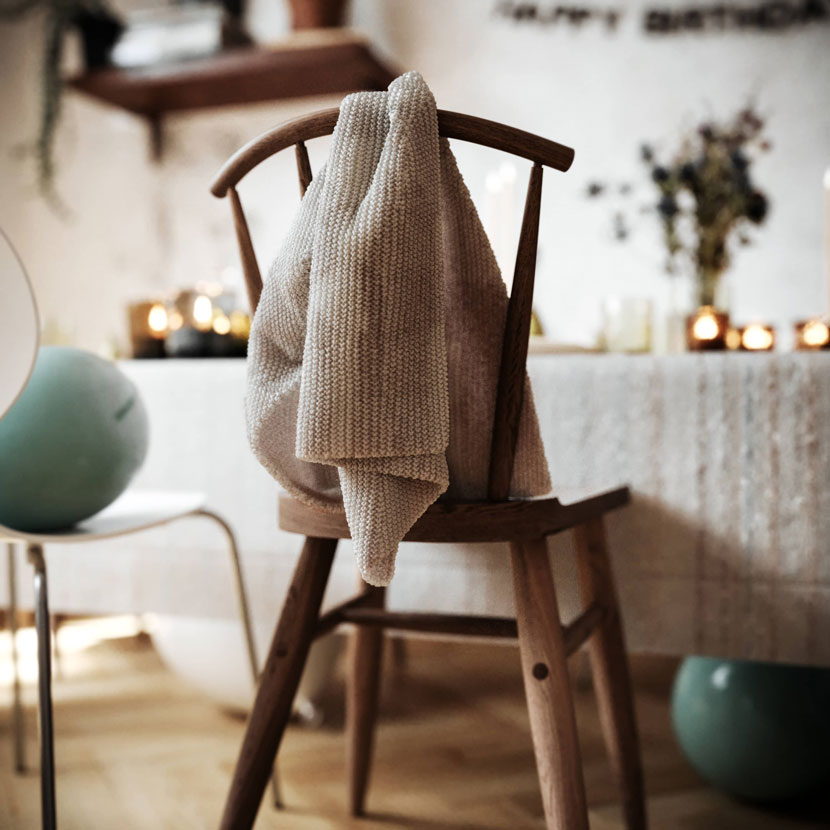 Sweater on the dining room chair