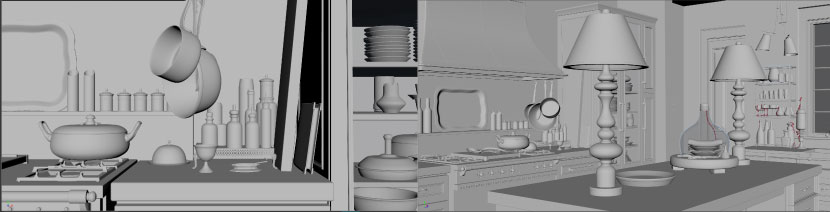 kitchen modeling - background