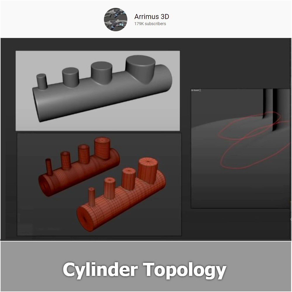 Arrimus 3D - Cylinder topology tutorial in 3DS Max