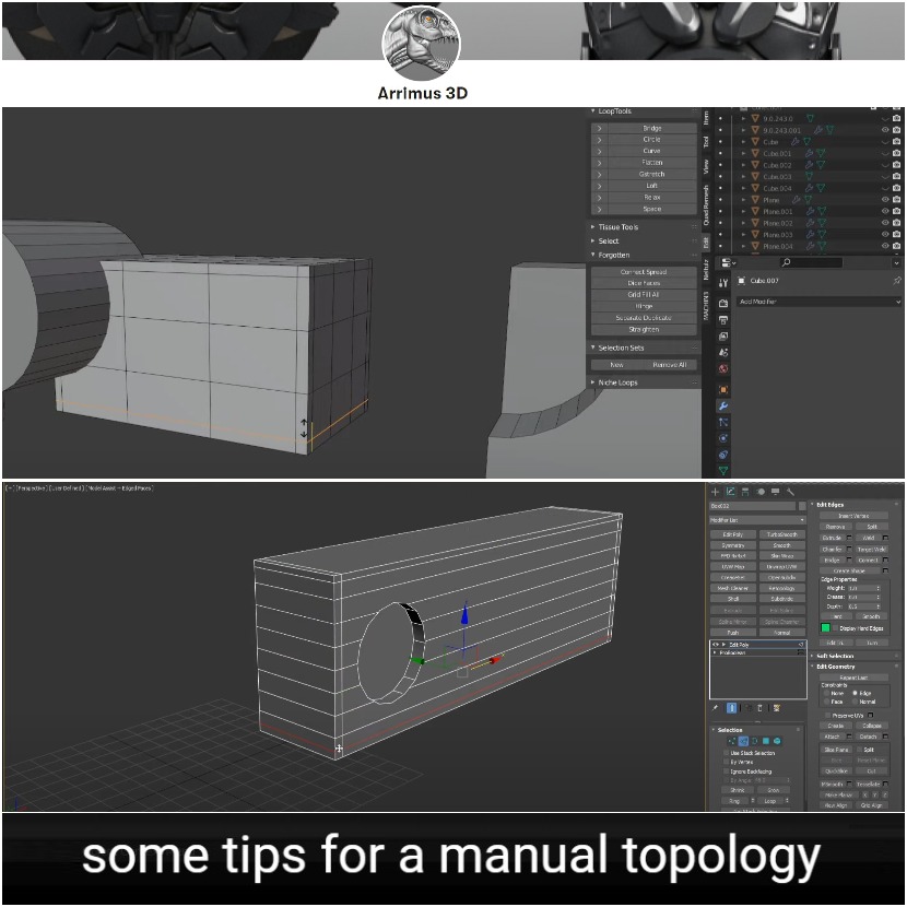 Arrimus 3D - Tips for Manual Retopology for Blender and 3DS Max