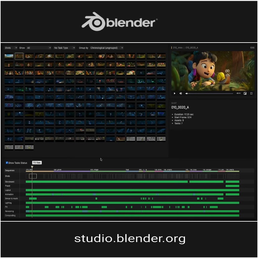 Blender Studio - Web app “Watchtower” for visual production tracker