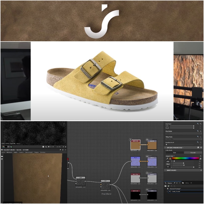Jeremy Seiner - Creating a suede leather material in Substance Designer