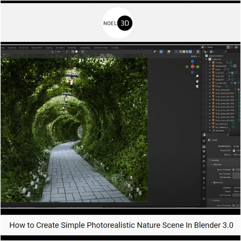 Noel-3D - Photorealistic nature scene in Blender 3.0