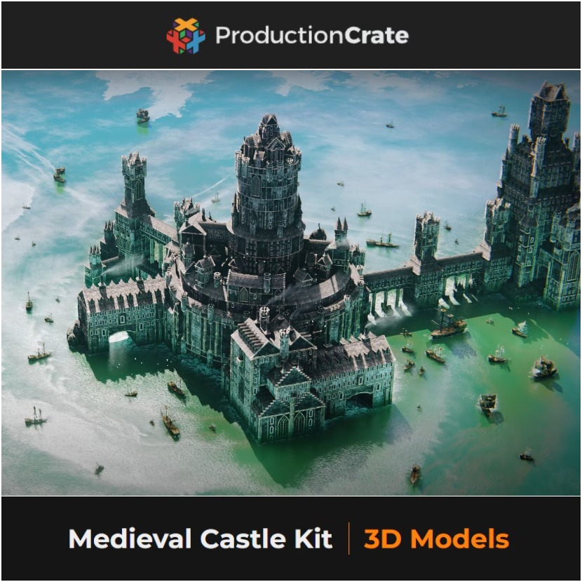 Production Crate - Free 3D castle modular kit
